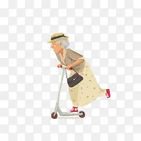 滑板老奶奶-空若网 滑板老奶奶-空若网