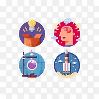 扁平化科技元素-空若网 扁平化科技元素-空若网