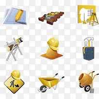 建筑施工素材图标-空若网 建筑施工素材图标-空若网