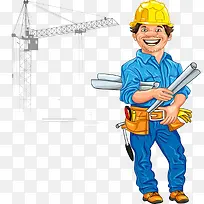 卡通建筑工人-空若网 卡通建筑工人-空若网