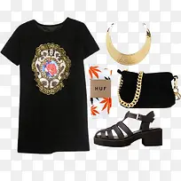 黑色宽松长款上衣-空若网 黑色宽松长款上衣-空若网