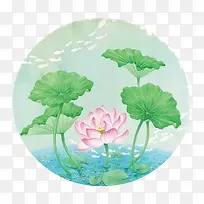 莲花插画-空若网 莲花插画-空若网