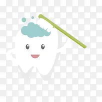 矢量卡通扁平化牙齿清洁标志png-空若网 矢量卡通扁平化牙齿清洁标志png-空若网