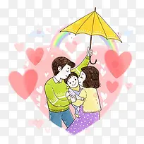 卡通爱心彩虹-空若网 卡通爱心彩虹-空若网