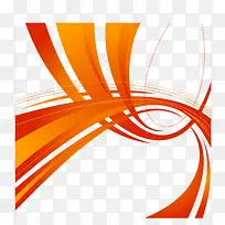 矢量手绘橙色线条-空若网 矢量手绘橙色线条-空若网