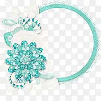 青蓝色花朵边框-空若网 青蓝色花朵边框-空若网