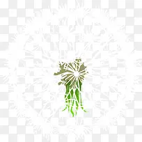 手绘梦幻白色蒲公英-空若网 手绘梦幻白色蒲公英-空若网