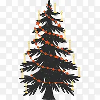 手绘风圣诞节圣诞树-空若网 手绘风圣诞节圣诞树-空若网