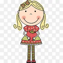 可爱卡通小女孩-空若网 可爱卡通小女孩-空若网