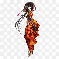 cg橙色美女游戏插画-空若网 cg橙色美女游戏插画-空若网