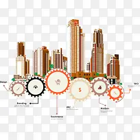 矢量时尚高楼大厦-空若网 矢量时尚高楼大厦-空若网