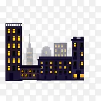 时尚都市夜晚矢量素材-空若网 时尚都市夜晚矢量素材-空若网