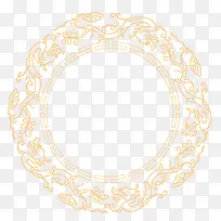 矢量金色圆形边框PNG图片-空若网 矢量金色圆形边框PNG图片-空若网