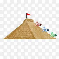 奔向金字塔卡通素材下载-空若网 奔向金字塔卡通素材下载-空若网
