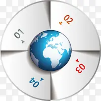 矢量创意圆环四段地球数字目录-空若网 矢量创意圆环四段地球数字目录-空若网