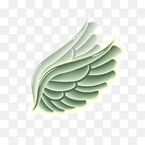 绿色卡通翅膀-空若网 绿色卡通翅膀-空若网