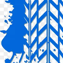 蓝色轮胎印免抠图案-空若网 蓝色轮胎印免抠图案-空若网