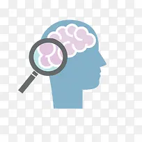 矢量心理学放大镜人像素材-空若网 矢量心理学放大镜人像素材-空若网