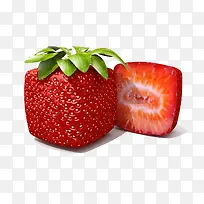 创意水果方形草莓-空若网 创意水果方形草莓-空若网