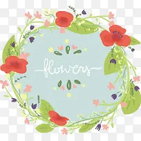 卡通清新树枝花环-空若网 卡通清新树枝花环-空若网