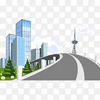 城市插画-空若网 城市插画-空若网