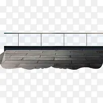 阳台地砖玻璃隔层实物素材-空若网 阳台地砖玻璃隔层实物素材-空若网