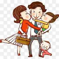 高清素描摄影卡通一家人-空若网 高清素描摄影卡通一家人-空若网