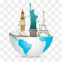 城市建筑插画-空若网 城市建筑插画-空若网