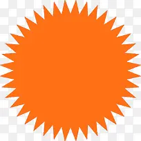 橙色锯齿圆环-空若网 橙色锯齿圆环-空若网