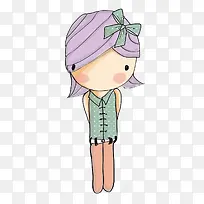 卡通手绘帅气女孩-空若网 卡通手绘帅气女孩-空若网