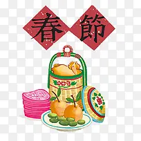 春节年味食物插画-空若网 春节年味食物插画-空若网