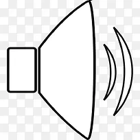 白色的卡通喇叭图标-空若网 白色的卡通喇叭图标-空若网