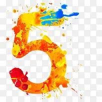 水彩墨迹数字艺术字5-空若网 水彩墨迹数字艺术字5-空若网