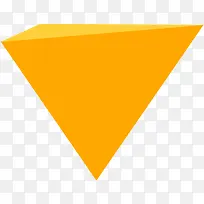 卡通黄色三角形立体效果-空若网 卡通黄色三角形立体效果-空若网