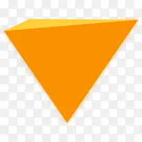 手绘橙黄色卡通三角形立体效果-空若网 手绘橙黄色卡通三角形立体效果-空若网
