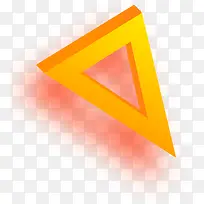 橙黄色三角形立体效果-空若网 橙黄色三角形立体效果-空若网