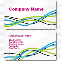 白色波浪式的名片设计-空若网 白色波浪式的名片设计-空若网