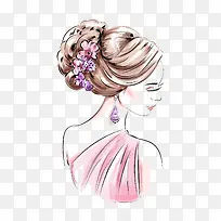 手绘时尚模特免抠素材-空若网 手绘时尚模特免抠素材-空若网