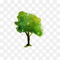 手绘水粉树-空若网 手绘水粉树-空若网