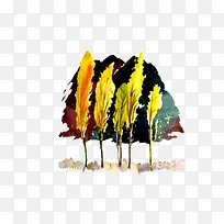 水粉手绘树-空若网 水粉手绘树-空若网