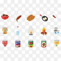 卡通食物野炊图标-空若网 卡通食物野炊图标-空若网