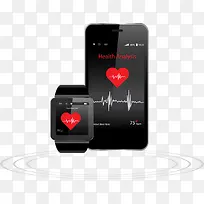 矢量爱心手机-空若网 矢量爱心手机-空若网