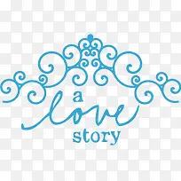 手绘蓝色梦幻爱情故事英文-空若网 手绘蓝色梦幻爱情故事英文-空若网