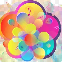 彩色花音符-空若网 彩色花音符-空若网