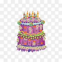 彩色生日蛋糕-空若网 彩色生日蛋糕-空若网