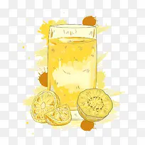 柠檬汁插画-空若网 柠檬汁插画-空若网