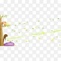 靠在树下熟睡的小女孩-空若网 靠在树下熟睡的小女孩-空若网