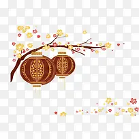 树上挂着灯笼-空若网 树上挂着灯笼-空若网