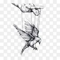 木偶老鹰插画-空若网 木偶老鹰插画-空若网