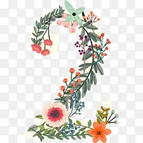 花朵数字2-空若网 花朵数字2-空若网